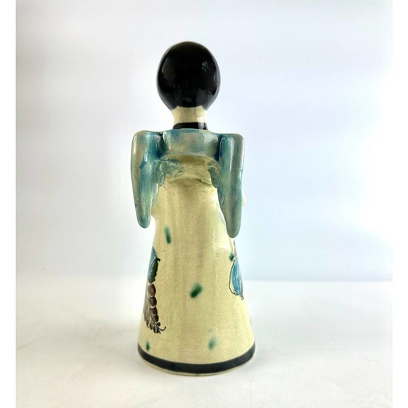 Tonala Mexican Pottery Praying Angel Candlestick Holder - Vintage Folk Art - Picture 6 of 14